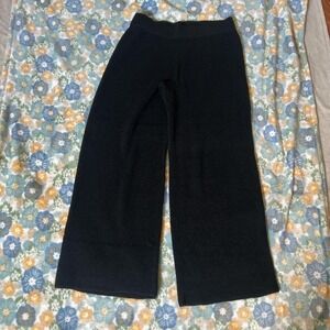 Express black high-waisted wide-leg knit sweater pants women's medium  NWT